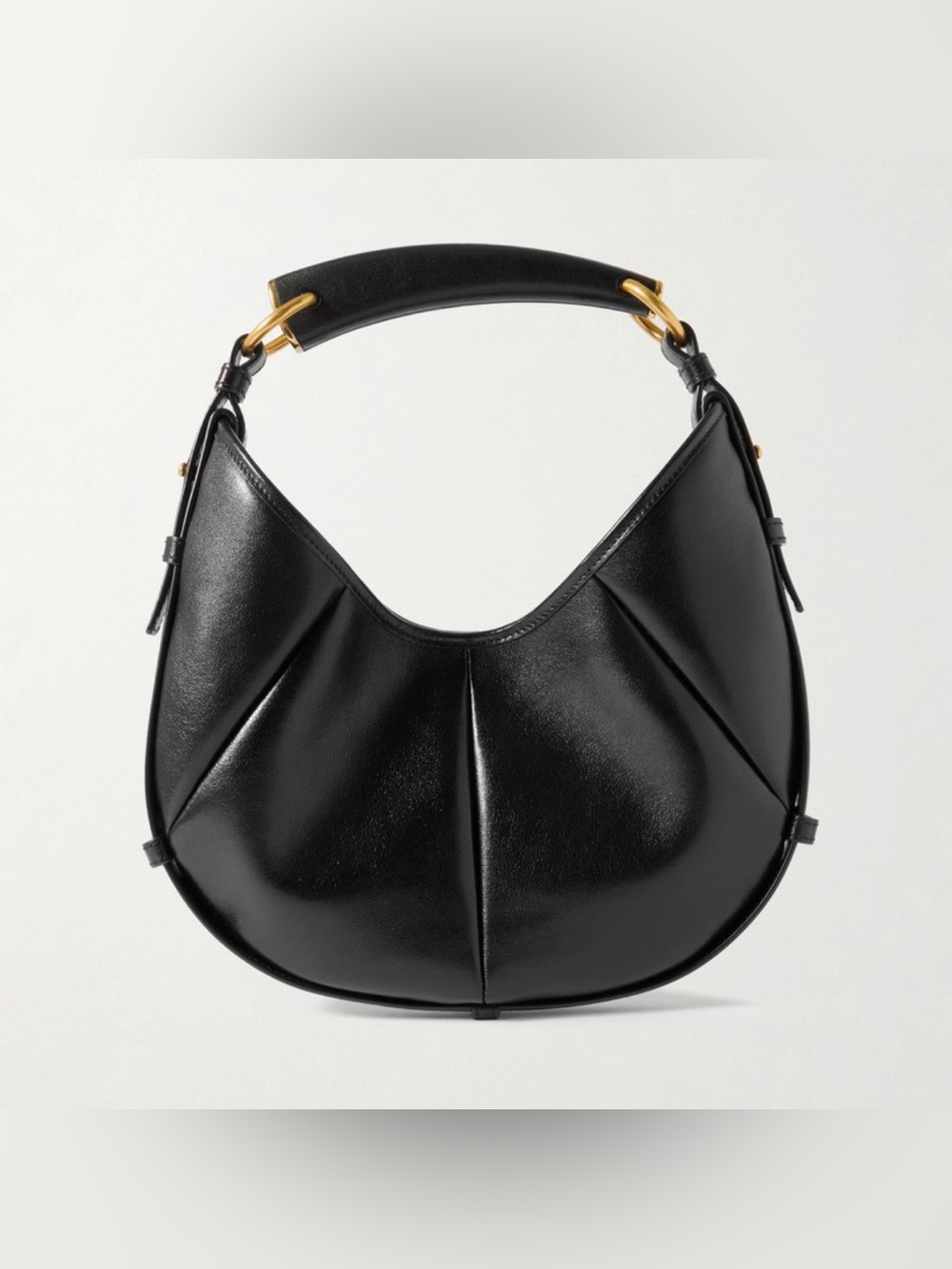 SAINT LAURENT Mombasa small paneled leather hobo handbag